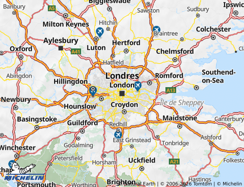 Carte MICHELIN Angleterre - ViaMichelin