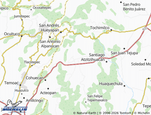 Mappa MICHELIN San Juan Amecac - ViaMichelin