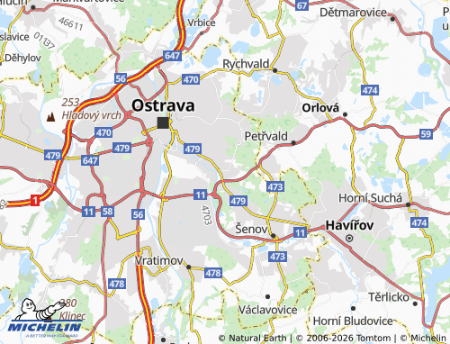 Mappa MICHELIN Radvanice a Bartovice - ViaMichelin