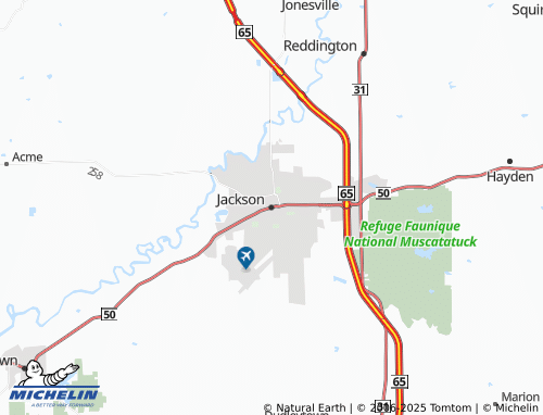 MICHELIN Jackson map - ViaMichelin