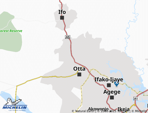 MICHELIN Ijako map - ViaMichelin