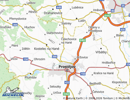 MICHELIN Smržice map - ViaMichelin