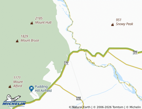 MICHELIN-Landkarte Mount Hutt - ViaMichelin