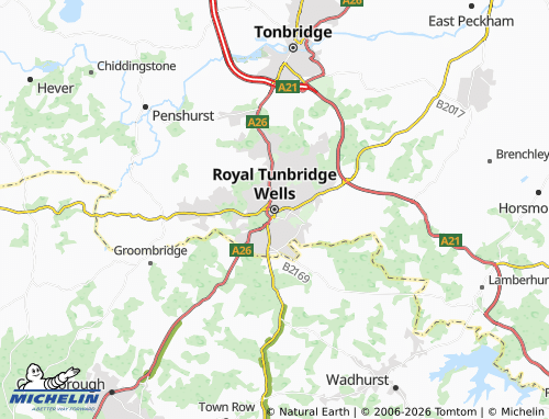 MICHELIN Tunbridge Wells map - ViaMichelin