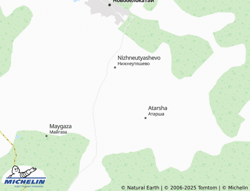 MICHELIN Verkhneutyashevo map - ViaMichelin