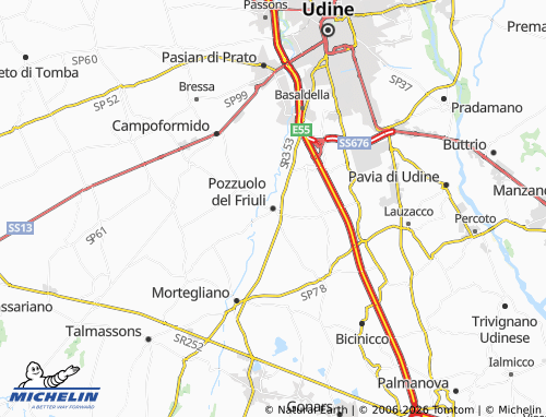 Mapa MICHELIN Pozzuolo del Friuli - ViaMichelin