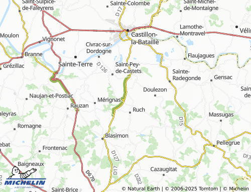 MICHELIN Bossugan map - ViaMichelin