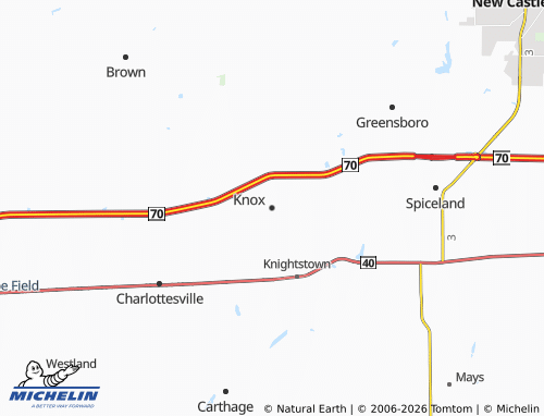 Mapa MICHELIN Knox - ViaMichelin