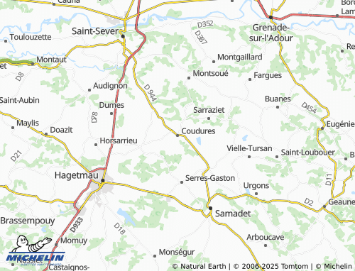 MICHELIN-Landkarte Coudures - ViaMichelin