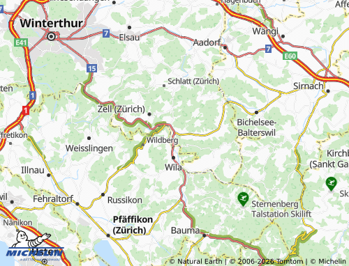 Mappa MICHELIN Turbenthal - ViaMichelin