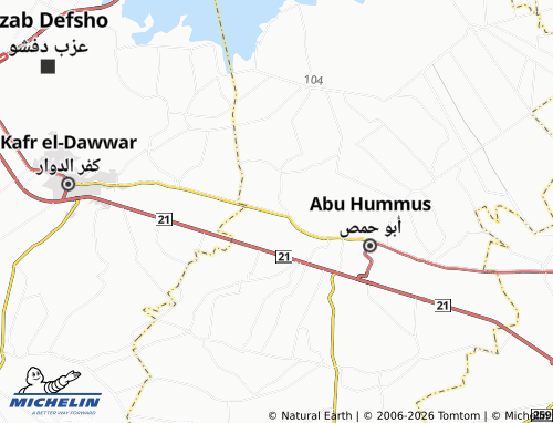 MICHELIN El Ghaba map - ViaMichelin