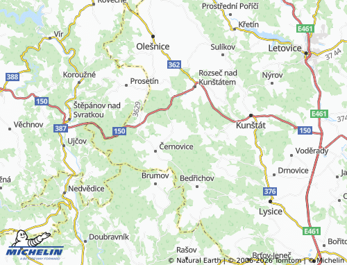 Kaart MICHELIN Tasovice - ViaMichelin