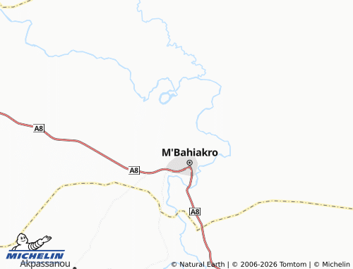 MICHELIN-Landkarte Akrifoukro - ViaMichelin