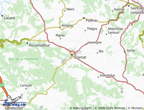 MICHELIN Gramat map - ViaMichelin