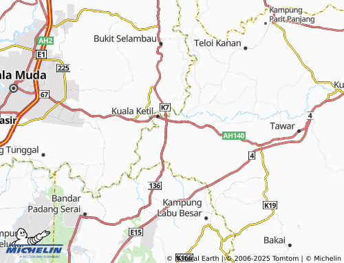 MICHELIN Kawasan Perindustrian Kuala Ketil map - ViaMichelin