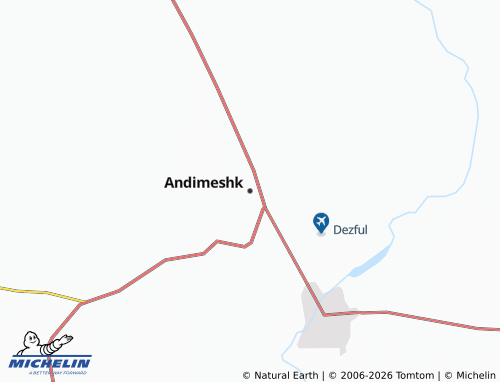 Kaart MICHELIN Andimeshk - ViaMichelin
