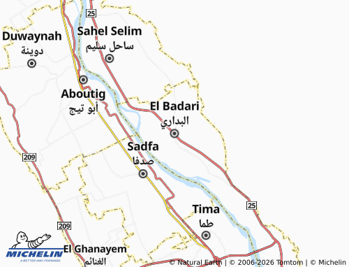 Mappa MICHELIN al-Badari - ViaMichelin