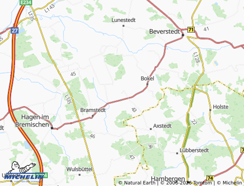 MICHELIN Langenfelde map - ViaMichelin