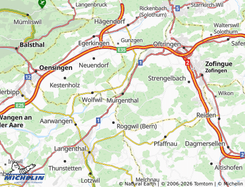 MICHELIN-Landkarte Murgenthal - ViaMichelin