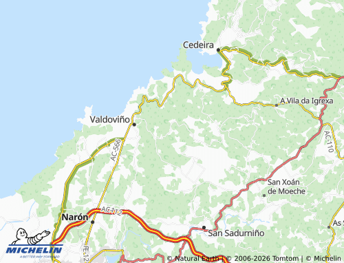 MICHELIN-Landkarte Pazos - ViaMichelin