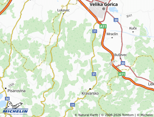 Mapa MICHELIN Šiljakovina - ViaMichelin