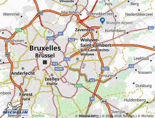 MICHELIN-Landkarte Sint-Lambrechts-Woluwe - ViaMichelin