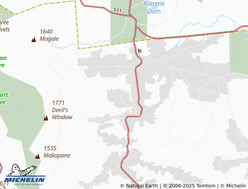 MICHELIN Motlamogatsane map - ViaMichelin