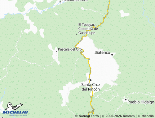 Mapa MICHELIN Santa Cruz, Tierra Colorada - ViaMichelin