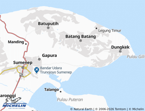 MICHELIN-Landkarte Gapura Timur - ViaMichelin