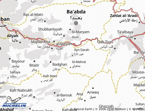 MICHELIN Ain Dara map - ViaMichelin