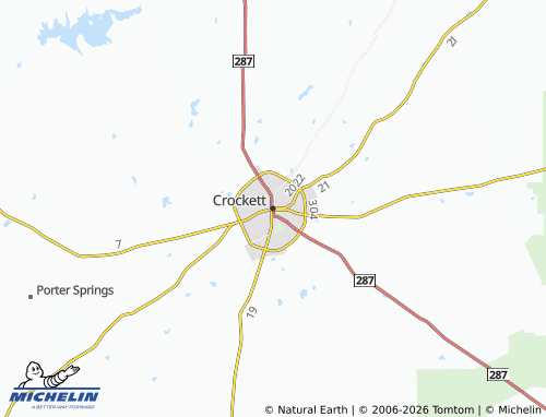 Mappa MICHELIN Crockett - ViaMichelin