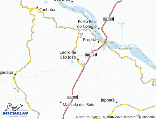 Mapa MICHELIN Cedro de São João - ViaMichelin