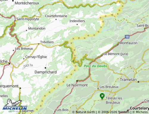 MICHELIN Goumois map - ViaMichelin