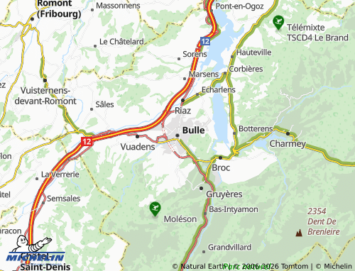 Carte MICHELIN Bulle - ViaMichelin