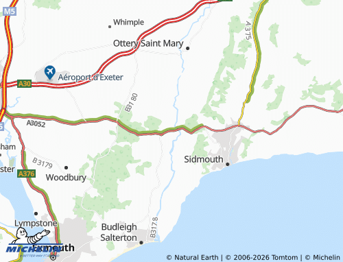 MICHELIN Newton Poppleford and Harpford map - ViaMichelin