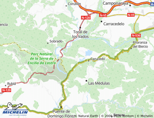 MICHELIN Lago de Carucedo map - ViaMichelin