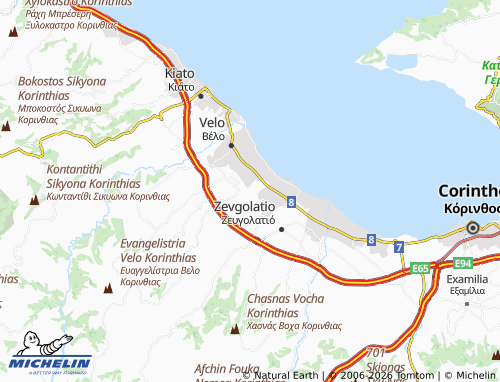 MICHELIN Evangelistria map - ViaMichelin