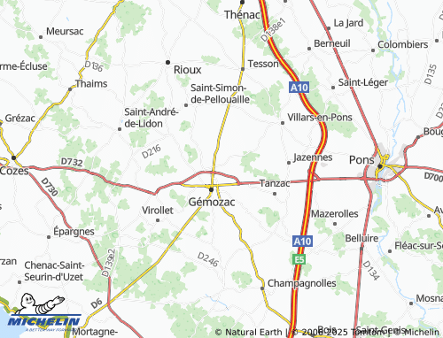 MICHELIN Barré map - ViaMichelin