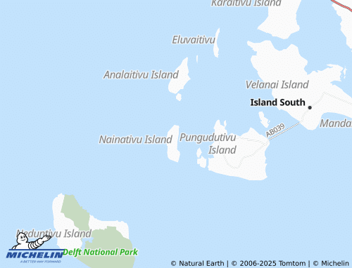 MICHELIN Nainativu North map - ViaMichelin