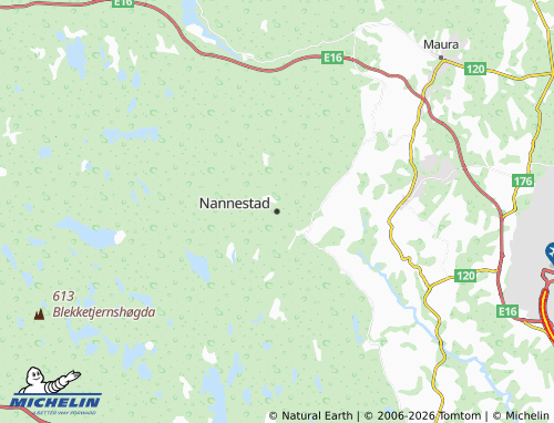 Mappa MICHELIN Nannestad - ViaMichelin