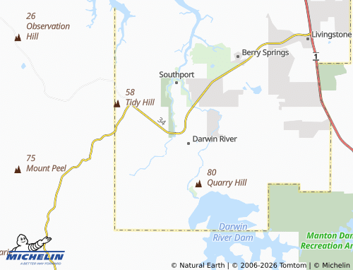 Mapa MICHELIN Tumbling Waters - ViaMichelin
