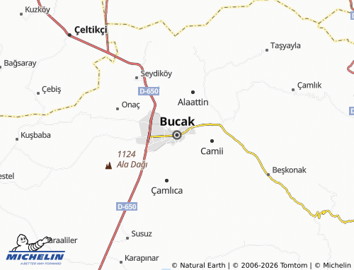 Mapa MICHELIN Bucak - ViaMichelin