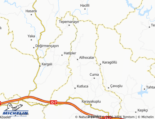MICHELIN Alihocalar map - ViaMichelin