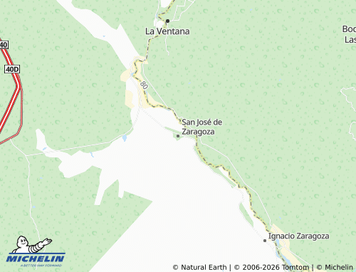 MICHELIN San José de Zaragoza map - ViaMichelin