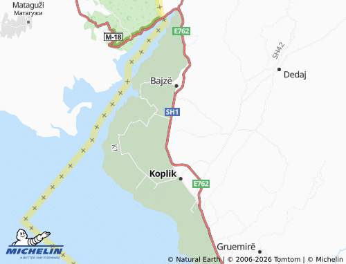 MICHELIN Pjetroshan map - ViaMichelin