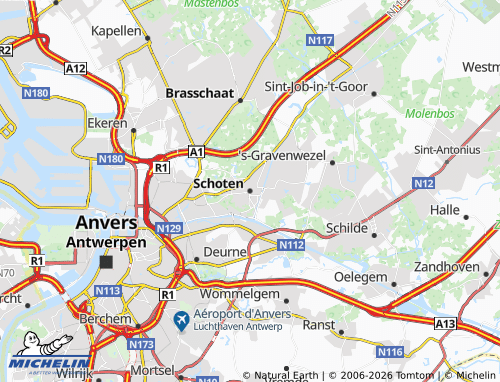 Mappa MICHELIN Schoten - ViaMichelin