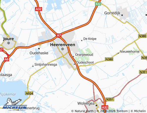 MICHELIN Oranjewoud map - ViaMichelin