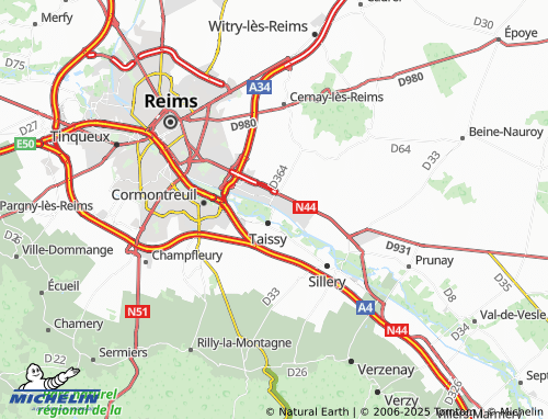 Carte MICHELIN Saint-Léonard - ViaMichelin