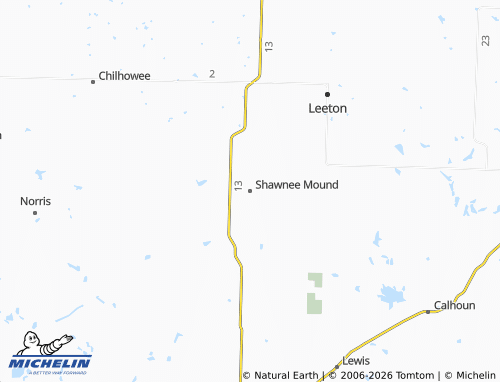 Mapa MICHELIN Shawnee Mound - ViaMichelin