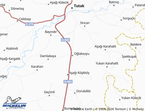 MICHELIN Oğlaksuyu map - ViaMichelin